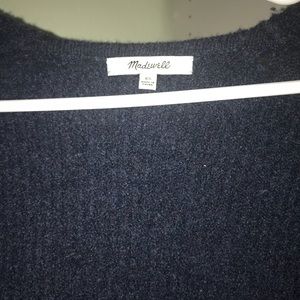 Madewell navy blue wafflestitch cardigan